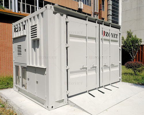 Thùng chứa lưu trữ bình gas ngoài trời thiết kế module có phòng điều khiển trung tâm giám sát và vật liệu Q235B/SPHC